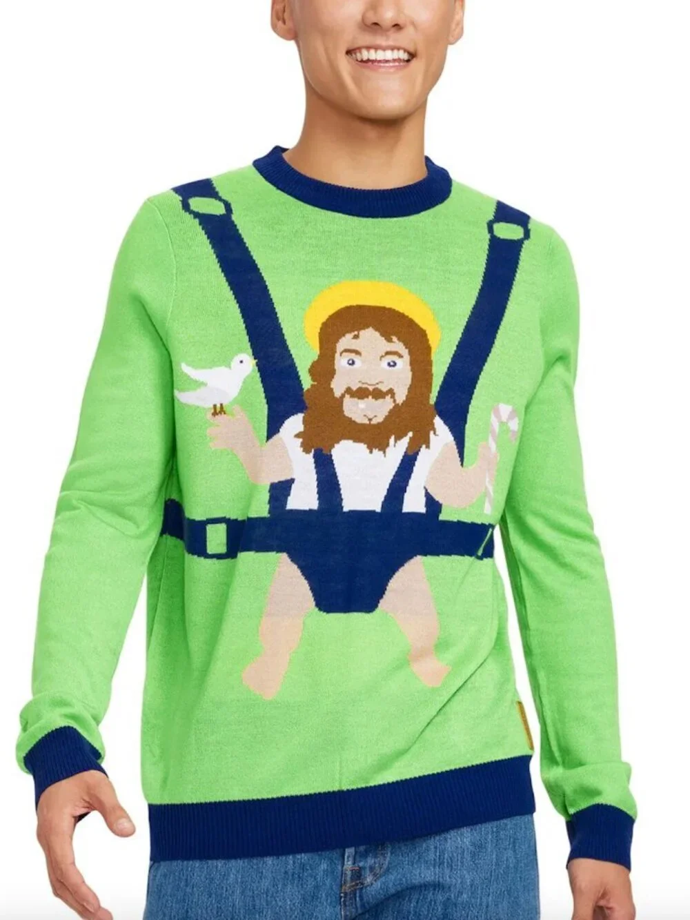 Tipsy Elves Sweet Baby Jesus Sweater Christmas Ugly Sweater Party Size Large